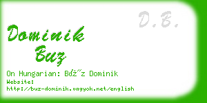 dominik buz business card